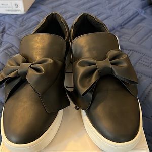 J. Adams black slip on box sneakers